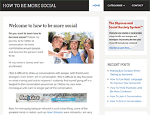 Tablet Screenshot of howtobemoresocial.net